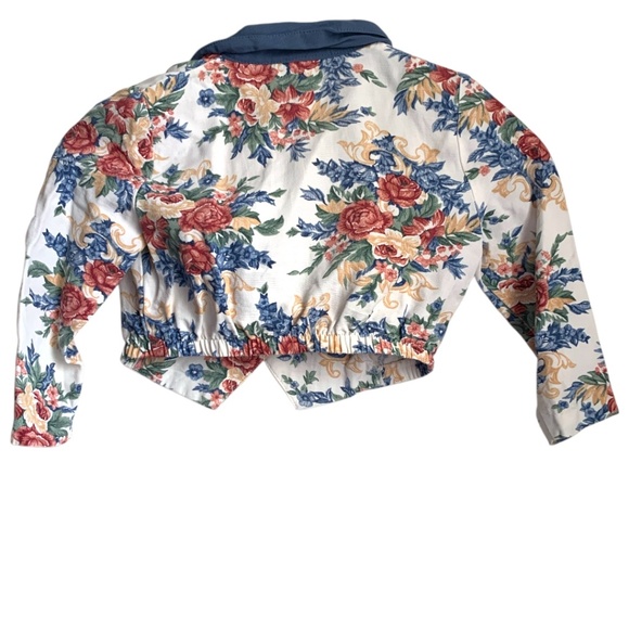 Vintage Eve Byer California Floral Crop Jacket Size 5 Small Made in USA  80s/90s - Picture 2 of 6